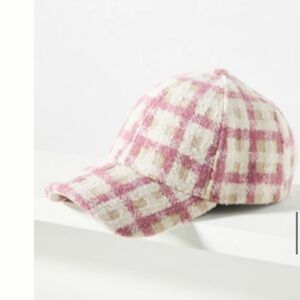 Wyeth by Todd Magill Pink and Cream Checkered Cap Hat